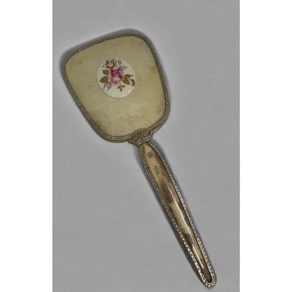 VTG Regent of London Mirror & Brush Set Victorian Floral Vanity Décor - Picture 9 of 13